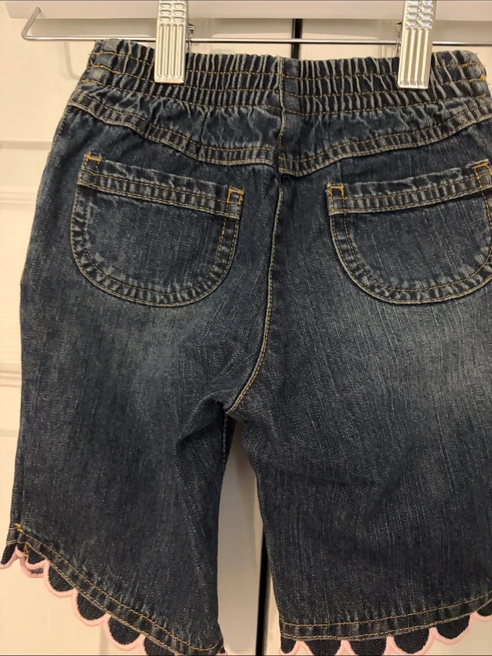 Vintage Gymboree Ice Cream Social Capri Jeans Scalloped Hem Size 12-18 Months